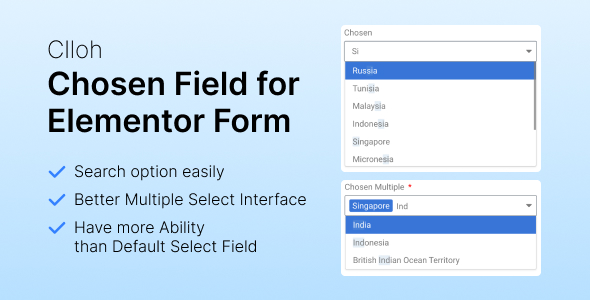 Clloh Chosen Field for Elementor Form