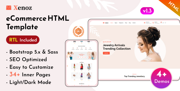 Xenoz - eCommerce Shop Bootstrap 5 Template