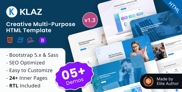 Klaz - Creative Multi-Purpose Bootstrap 5 Template