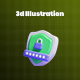 Account security 3d Illustration  Icon Pack