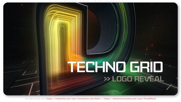 Techno Grid Logo Reveal Logo Stings template preview