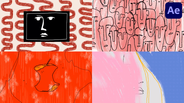 Abstract Grunge Looped Backgrounds | After Effects Elements template preview