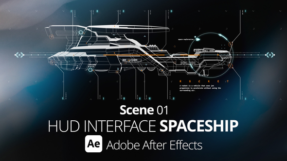 HUD Interface Spaceship 01 Ae Elements template preview