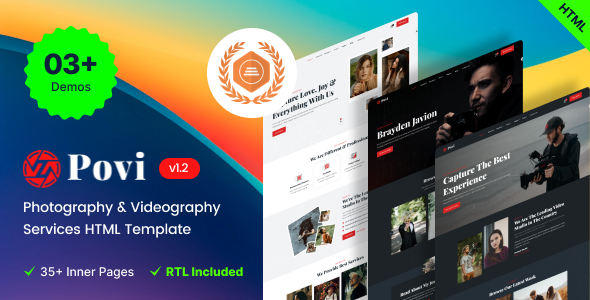 Povi - Photography & Videography Services Bootstrap 5 Template