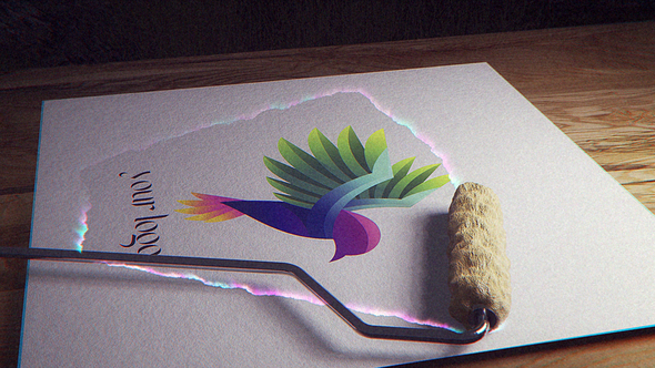 Paint Roller Logo Reveal Logo Stings template preview