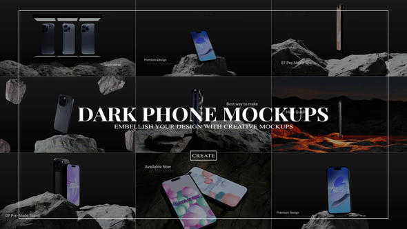 Dark Phone Mockups Product Promo template preview