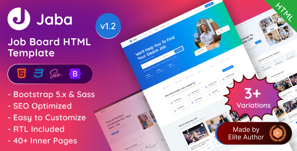 Jaba - Job Board & Career Search Bootstrap 5 Template