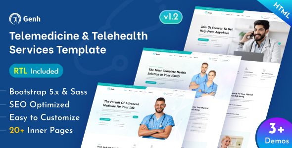 Genh - Telemedicine & Telehealth Services Bootstrap 5 Template