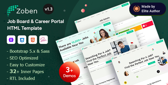 Zoben - Job Board & Career Portal Bootstrap 5 Template