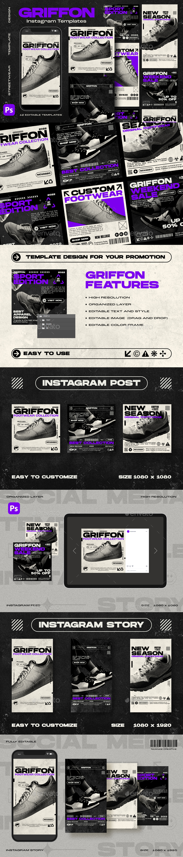 [DOWNLOAD]Griffon Instagram Template Design