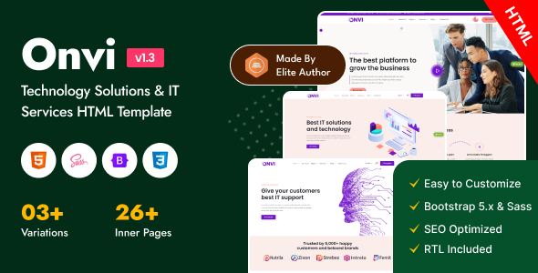 [DOWNLOAD]Onvi - Technology Solutions & IT Services Bootstrap 5 Template