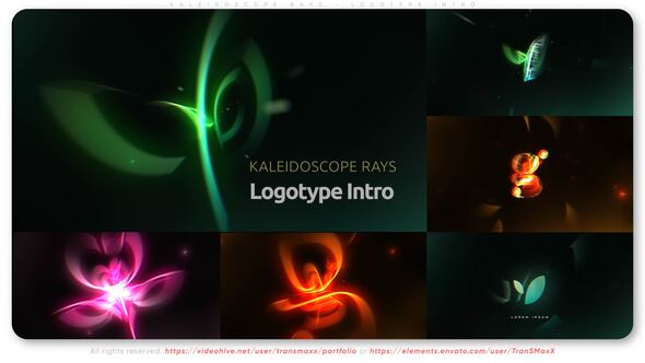 Kaleidoscope Rays - Logotype Intro Logo Stings template preview