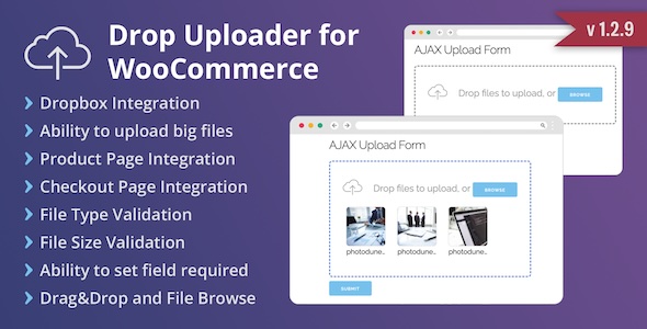 WooCommerce Drop Uploader - Drag&Drop File Uploader Addon