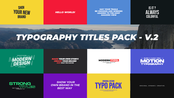Typography Titles Pack / AE