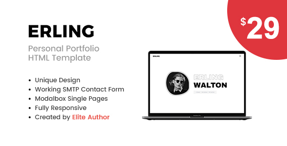 Erling - Personal Portfolio HTML Template