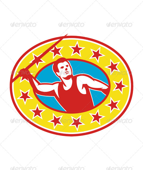 Javelin Throw Track and Field Athlete - People Characters