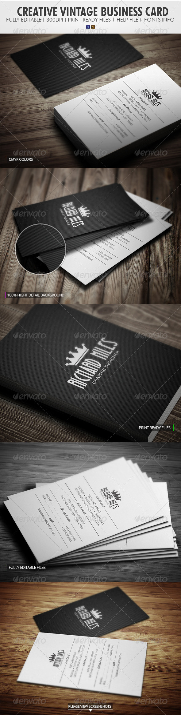 Creative Vintage Business Card - Retro/Vintage Business Cards