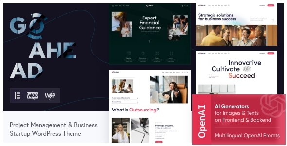 GoAhead — Business Startup WordPress Theme