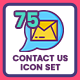 75 Contact Us Icons | Crayons Series