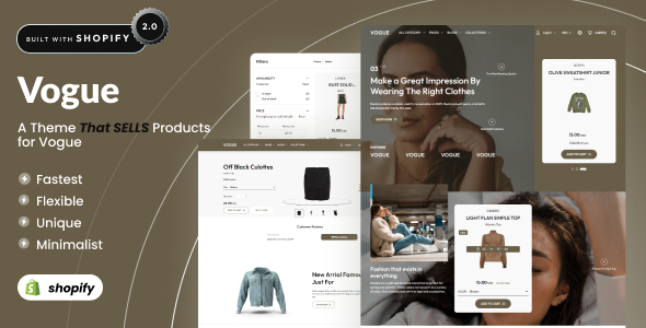 [DOWNLOAD]Vogue - Elegant Clothing eCommerce Shopify OS 2.0