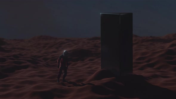 Astronaut And The Mysterious Monolith
