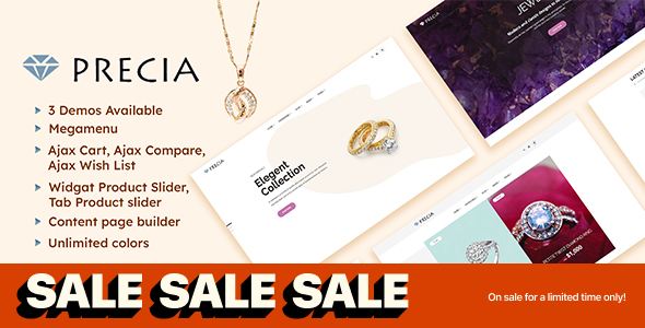 Precia – Jewelry eCommerce Magento 2 Theme