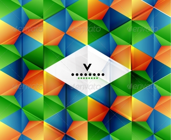 Modern geometric abstract background template - Backgrounds Decorative