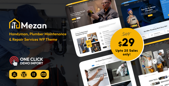 Mezon - Plumber, Handyman Services WordPress Theme