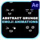 Abstract Grunge Scribble Emoji Animations | After Effects - VideoHive Item for Sale