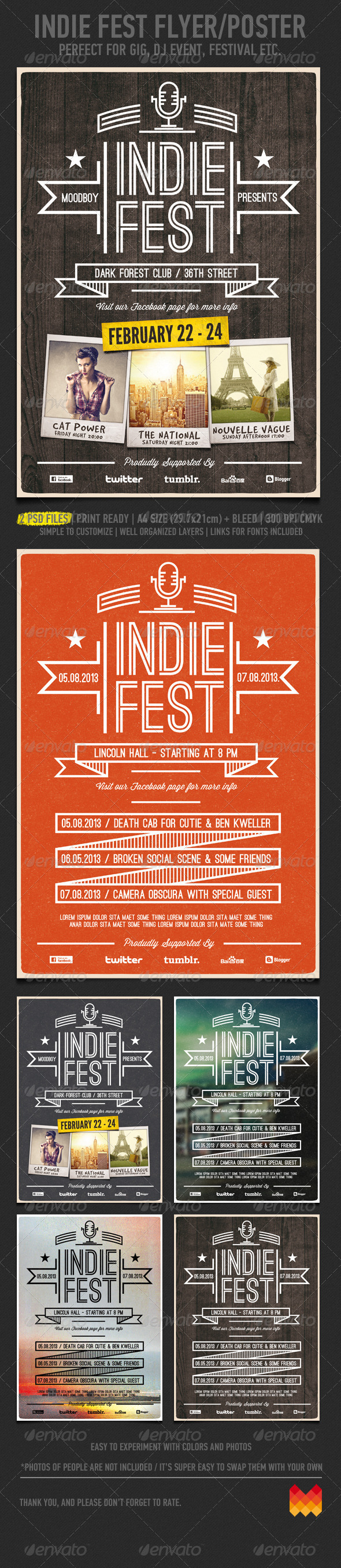 Indie Fest V.03 Flyer / Poster - Clubs & Parties Events