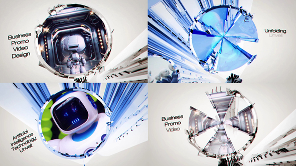 Tech Business Showcase Video Displays template preview