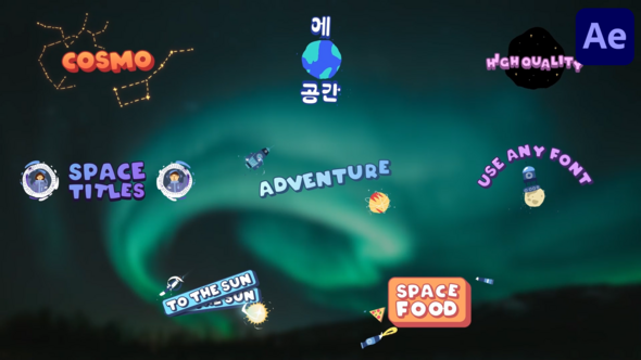 Space Adventure Titles for After Effects Titles template preview
