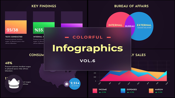 Colorful Infographics Vol.6 - After-Effects Template Infographics template preview