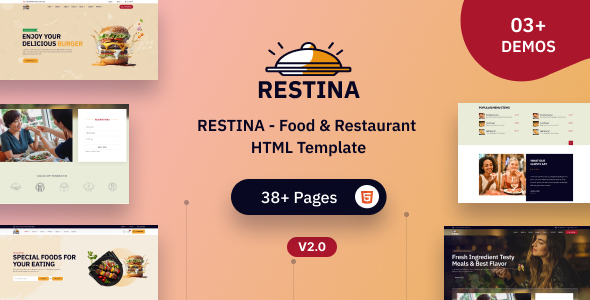 [DOWNLOAD]RESTINA - Food & Restaurant HTML Template + RTL