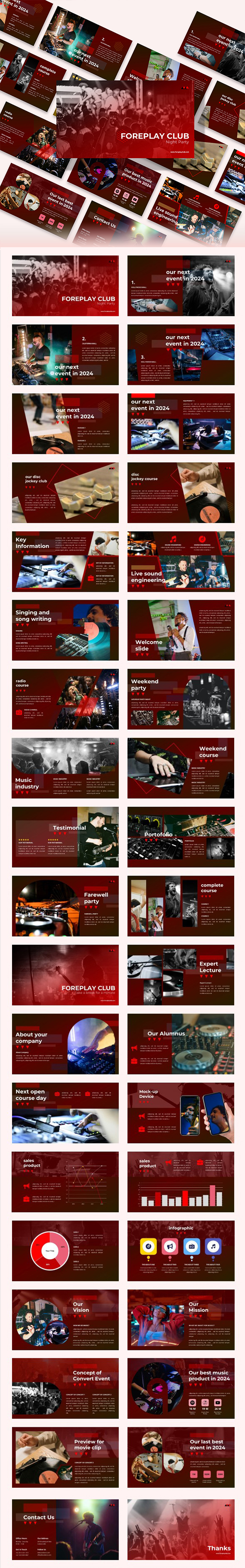 [DOWNLOAD]Foreplay Club - Music And Band PowerPoint Template