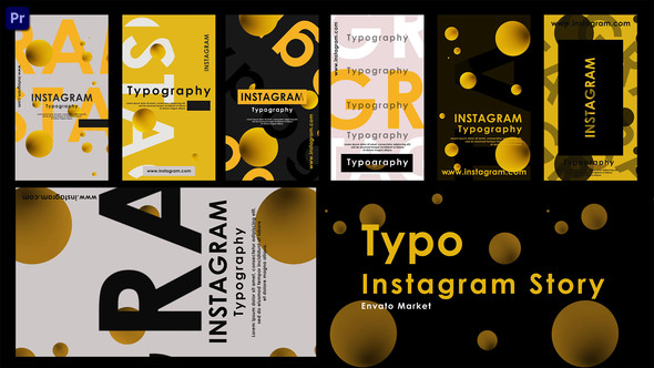 Typographic Instagram Stories