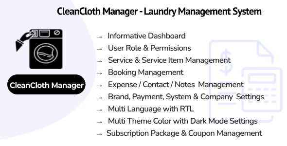 [DOWNLOAD]CleanCloth Manager SaaS - Laundry Management System