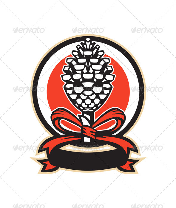 Thyrsus Pine Cone Staff Leaves Retro - Flowers & Plants Nature
