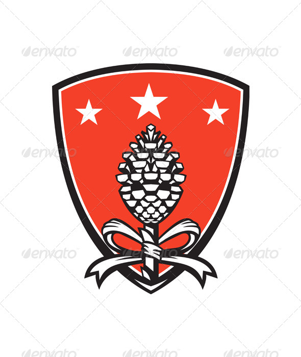 Thyrsus Pine Cone Staff Leaves Retro - Miscellaneous Vectors