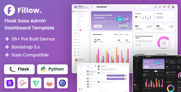 [DOWNLOAD]Fillow - Flask Saas Admin Dashboard Template