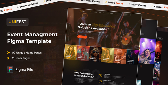 Unifest - Event Management Agency Figma Template