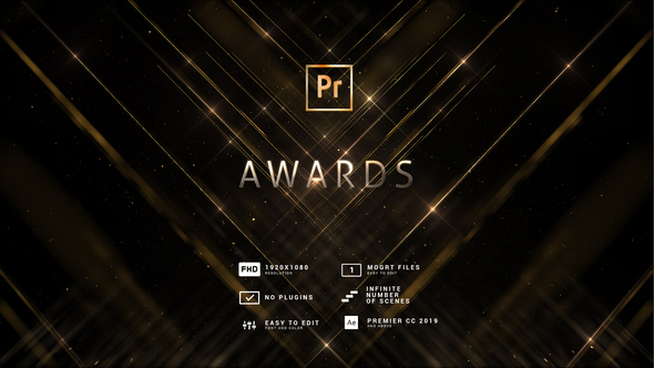 Awards Titles | Lines and Particles MOGRT