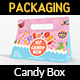 Candy Box with Handles Packaging Template