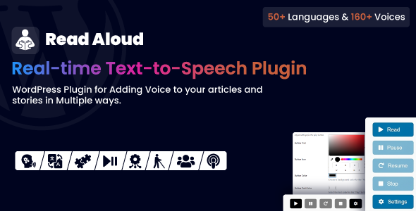 Read Aloud Plugin RealTime TexttoSpeech for WordPress