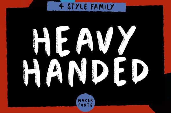 [DOWNLOAD]Heavy Handed Handmade 4 Font Family
