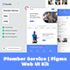Plumbit: Plumber Service Web UI Kit Figma Template