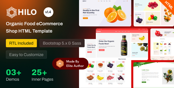 Hilo - Organic Food eCommerce Shop Bootstrap 5 Template