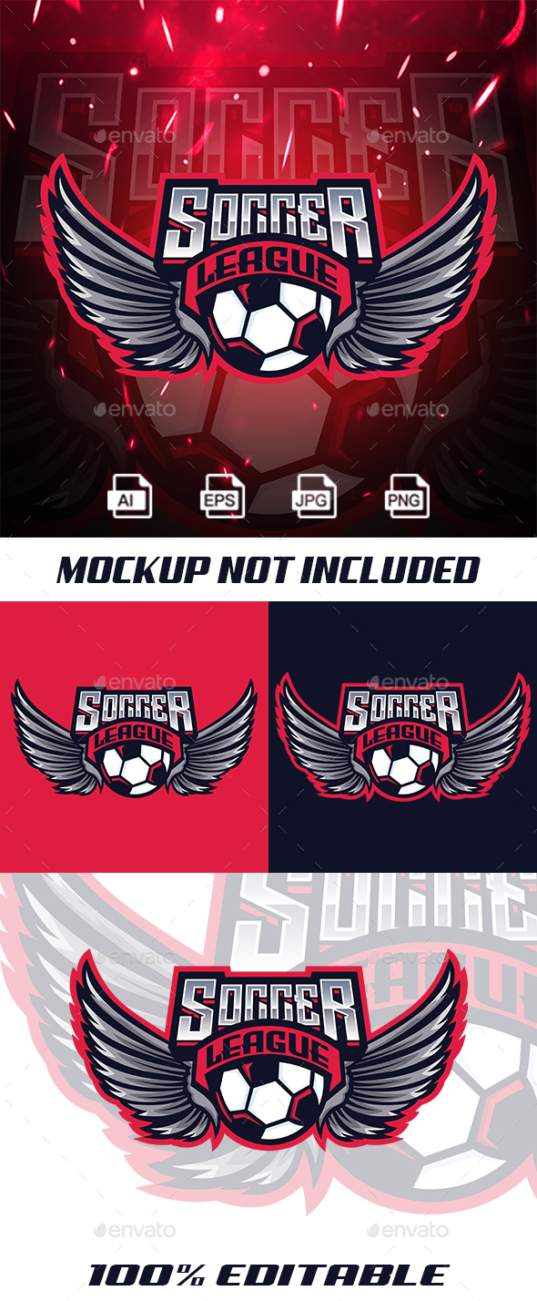 [DOWNLOAD]Soccer League Mascot Logo Template