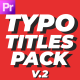 Typography Titles Pack / MOGRT - VideoHive Item for Sale