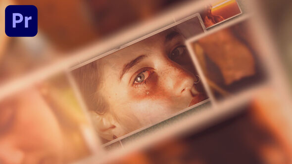Emotional Vintage Slideshow Premiere Pro template preview